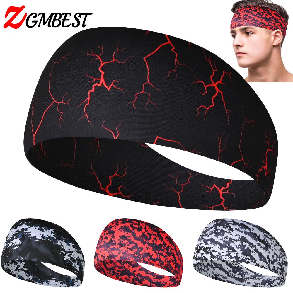 Camouflage Stirnband Sport Schweißbänder Elastisches Schweißband Training Laufen Radfahren Athletisch Yoga Kopfbedeckung Dehnbares Haarband