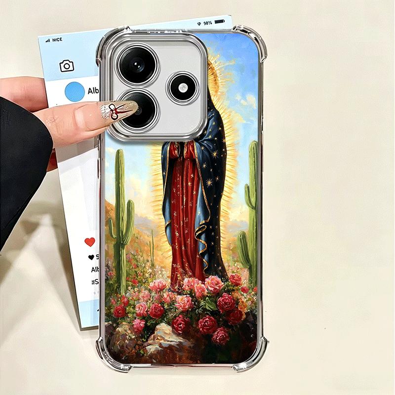 

Virgen Mary Virgin De Guadalupe Soft Phone Case For Xiaomi Poco X7 X8 Pro Max X6 X5 X3 F8 Ultra F7 M8 M7 M5S Redmi 15C 15A 15 14 Xiaomi Poco X3 Pro