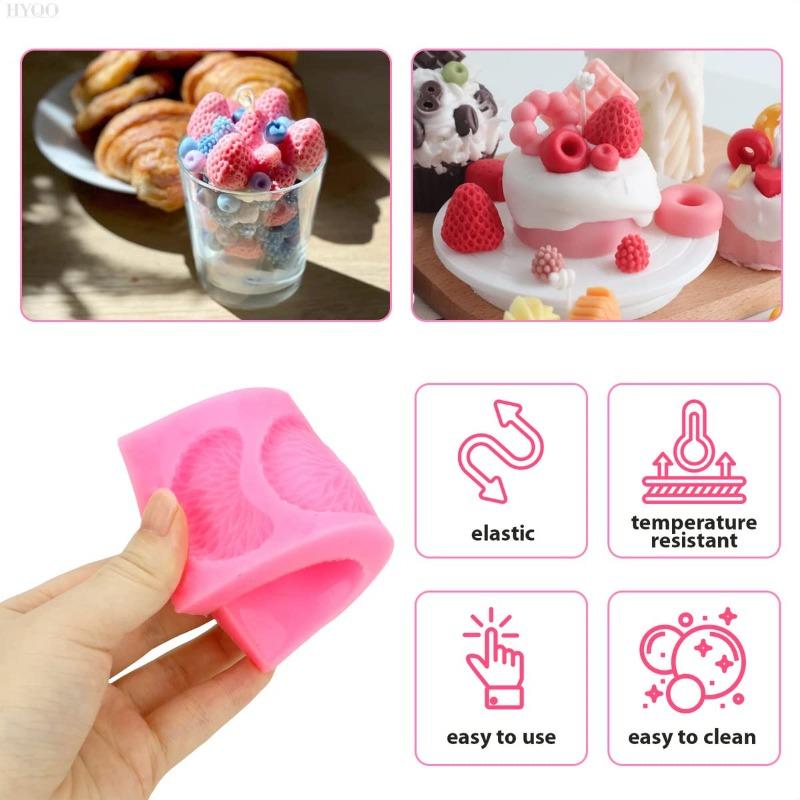 3D Silicone Fruit Shaped Mold Orange Gummy Candy Chocolate Cake Cupcake Topper Decoration Silicone Fruit Snack Molds