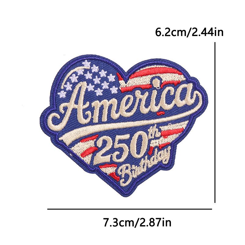 United States 250 Anniversary Embroidery Patch Iron On Patches On Clothes American/USA Applique Decorate Sewing Badges