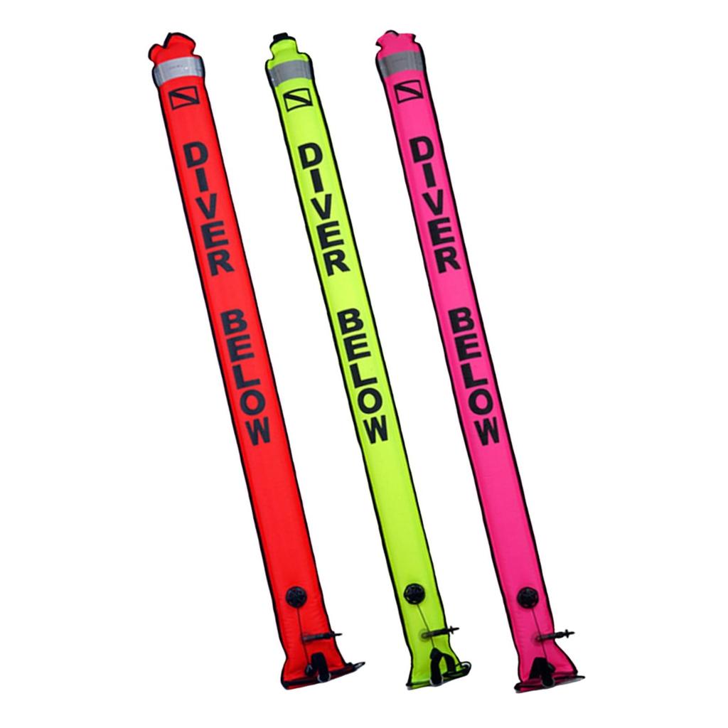 Surface Marker Buoy, Buoy Scuba Gear for Underwater Gear Compact Snorkeling Inflatable Tube Aignal Tube,