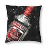 Подушка квадратная Smirnoff Vodka Наволочка Полиэстер Лен Бархатный узор Молния Декоративная наволочка Чехол для подушки кровати