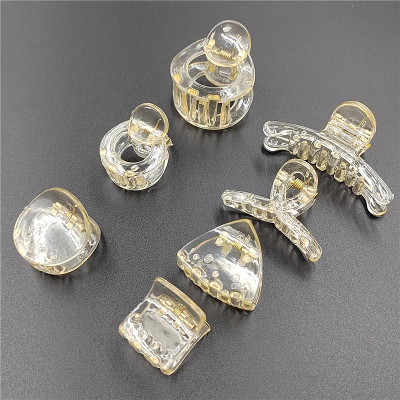 

Vogue Hair Claw Прозрачные захваты Корейский головной убор 1 шт Геометрия Пластиковые аксессуары для волос Акриловая заколка для волос Мини ажурная новинка