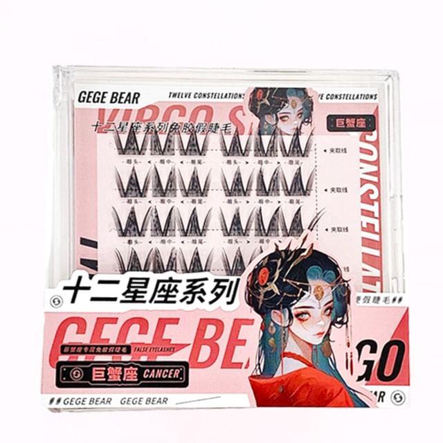 Gege Bear - Twelve Constellations Glue Free False Eyelashes - Cancer #06 Cancer