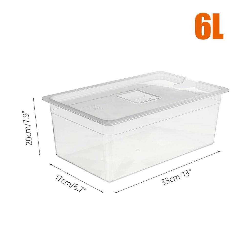 11L 11 Liter Water Tank Bath for Circulator Sous Vide Culinary Immersion Slow Cooker Cooking Tools Sous Vide Container with Lid