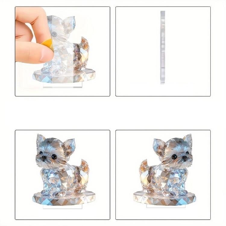 Acrylic Dog Statue Figurines Table Centerpieces Animal Figurines Sculptures Table Ornament for Home Office Decors
