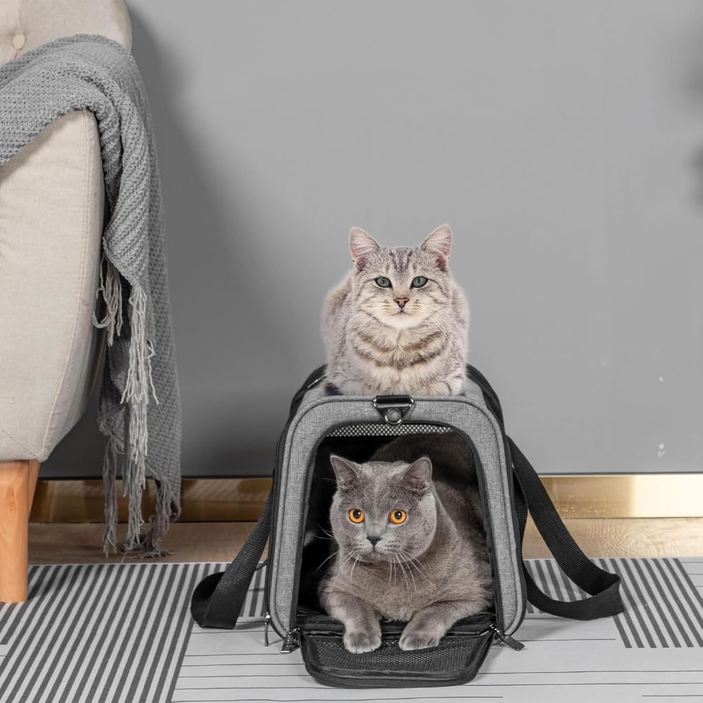 Shoulder Pet Carrier Bag for Medium and Large Small and Foldable Perfect for Hospital and Disaster Evacuation 4-Way Cats, Dogs, Rabbits, Backpack,