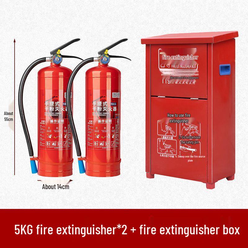 2025 Dry Powder Fire Extinguisher Set: 2 Handheld 4kg Units for Commercial Use (3/5/8kg Options Available)