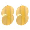 Vintage Titanium Steel Geometric Earrings: European & American Retro Style, Smooth Irregular Pleated Design