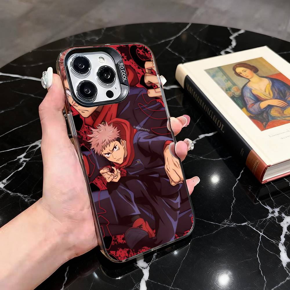 Jujut-su Y-Yuji I-Itadori-YI K-Kaisen Phone Case For iPhone 17,16,15,14,13,12,11 Plus,Pro,Colorful Silver Phone Case Funda Cover