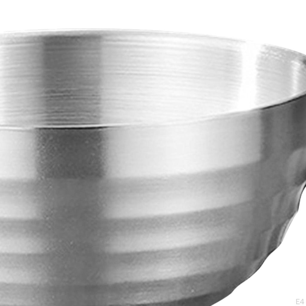 Stainless Steel Bowl ,Noodles Bowl, Double Walled Easy to Clean for Udon Soba Pho Noodle Insulation