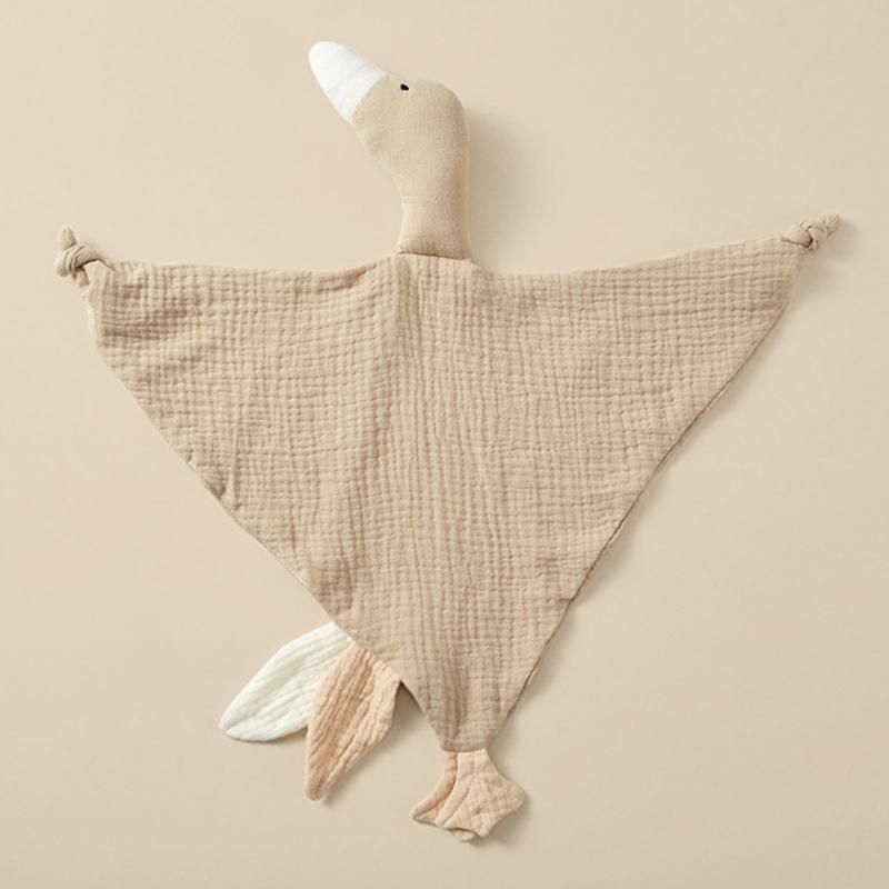 Toalla calmante para calmar Muñeco para dormir Manta de muselina de algodón Manta de seguridad Patos lindos Juguete para acurrucarse Juguete para dormir para niños