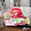 1pc Princess Strawberry11 Blanket, Gift, for Men and Women, Soft Blanket, Good for Sofa Bed Couch Travel, Lightweight Flannel Blanket