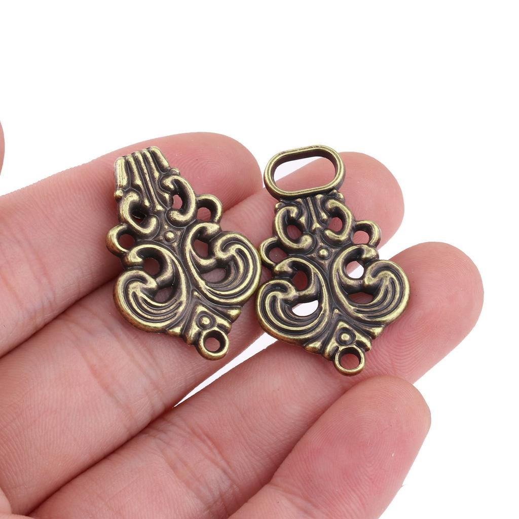 5 Pairs Vintage Swirl Flower Cape Cloak Clasp Fasteners Sew On Hooks and Eyes Cardigan Clip for DIY Crafts