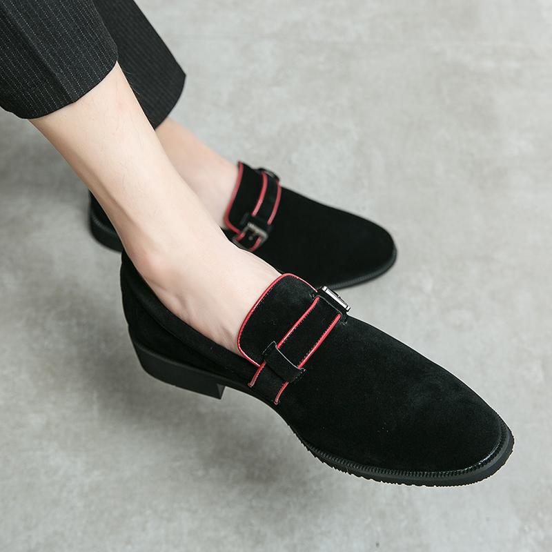 Cross-Border Plus Size Men s Pointed Toe Retro Matte Leather Slip-On Loafers 45