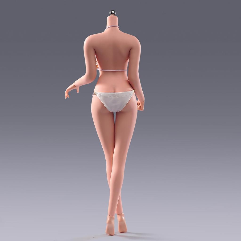 Scale Female Action Figure Seamless Action Figure Female Figure Soft Flexible Action Figure Body with Detachable Hand Gestures 1/6 Body, 12-Inch Body,