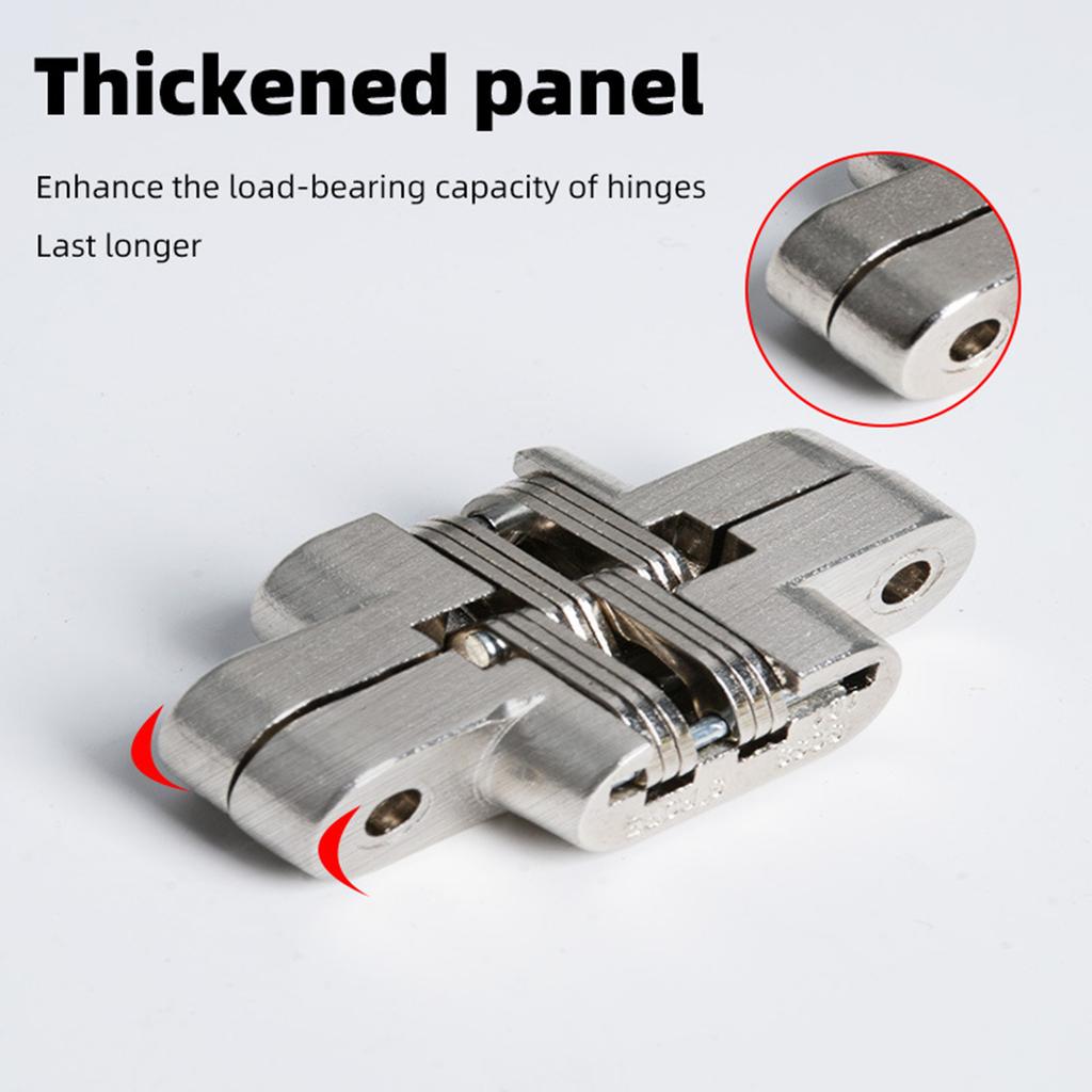 3Pcs Concealed Barrels Crosses Door Hinge Hardware Zinc Alloy Auto Closing Door Hinge For Folding Door And Cabinets