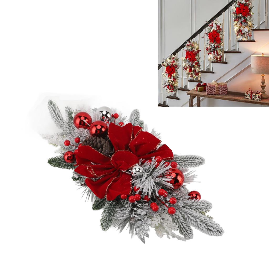 Christmas Staircase Decoration Cordless 60x30cm PVC Exquisite   Stairway   for Table Wall