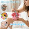 Silicone Double Compartment Nail Soak Bowl Heat Resistant 1Pcs Drop Resistant for Home Manicure Nail Salon Daily Use