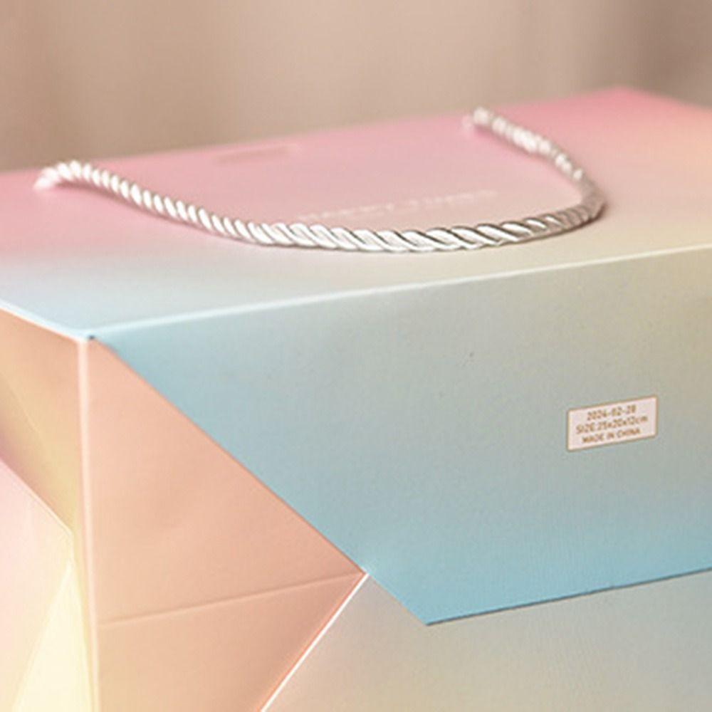 With Handles Party Favor Bag With Bow Ribbon Shopping Bags Wedding Celebration Present Wrap