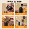 Pour Over Coffee Maker Set of 6, Pour Over Coffee Kettle, Coffee Grinder, Glass Coffee Carafe and Dripper, Spoon, Filter Paper