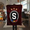Sparta Prague Football Emblem,pattern Flannel Blanket, High quality Comfortable for All Seasons, Home Decor, Warmth and Comfort, Perfect for Gifts.