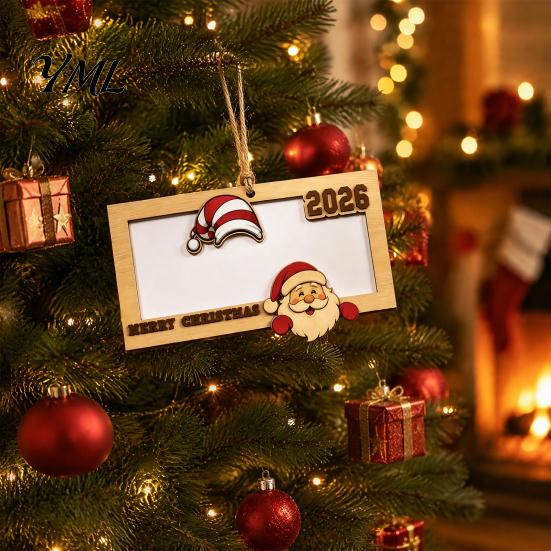 Christmas Party Favor Pendant Wooden Money Holders for Cash, Holiday Cash Gift Card Ornament Holder Hanging Ornaments Xmas Tree, Home Supplies