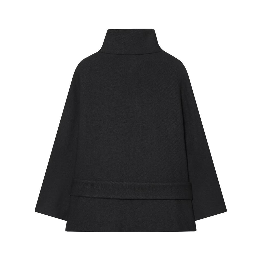New layered decorative wool short coat jacket 9854107