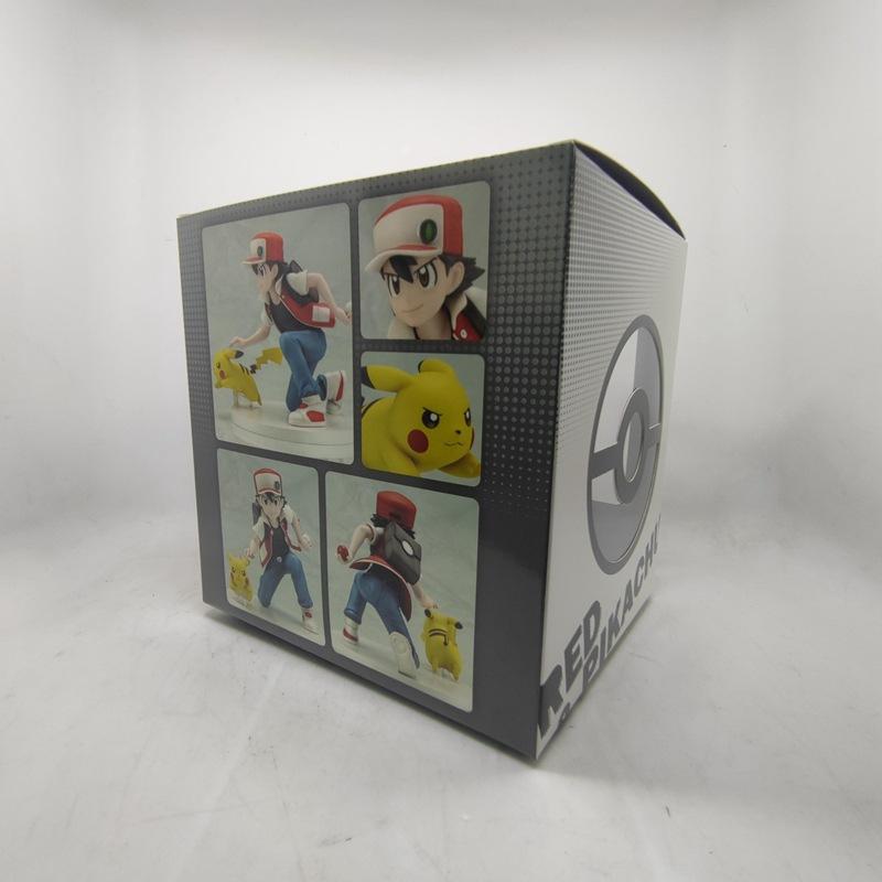 Kawaii Anime  Ash Ketchum Pikachu PVC Action Figure Game Statue Collectible Model Kids Toys Doll Gifts 12cm