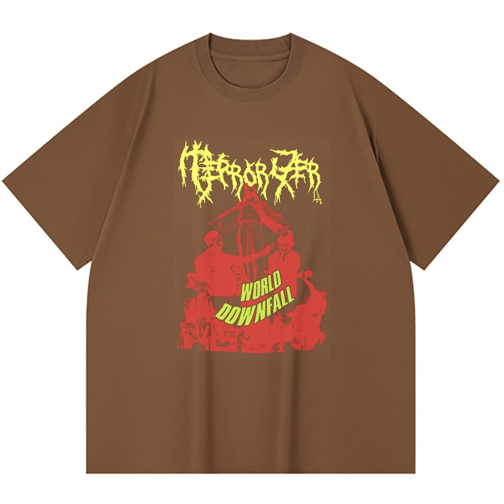 230 Gsm 100% Cotton Heavy Metal T-Shirt  Rock Band Popular Music Print Unisex Heavy Cotton T Shirt