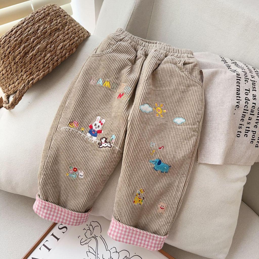 2025 Winter Corduroy Plush Pants for Toddlers: Thick, Warm, and Casual