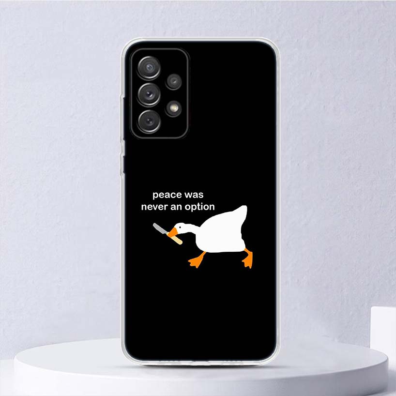 Cartoon Cute Goose Game Soft Case For Samsung Galaxy A51 A71 A50 A70 A21S Phone Cover A30 A20E A10 A31 A41 A6 A7 A8 A9 Shell Coq