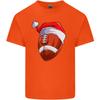 Christmas American Football Santa Hat Xmas Unisexs Light Cotton TShirt