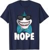 Nope Funny Sharks With Glasses Animal Gift T-Shirt