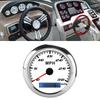 Universal GPS Speedometer 30MPH Speed Gauge IP67 Waterproof with Red Backlight for Marine Boat Car TruckWhite Dial