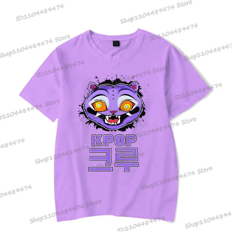 Hip Hop KPop Demon Hunters Women Streetwear T-shirts Casual Classic 2025 Summer Short Sleeves T Shirt Men Korean Anime Tees