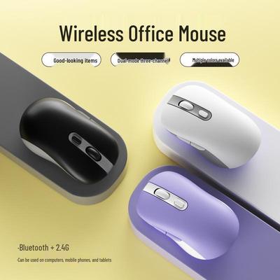 Cross-Border Bluetooth Dual-Mode Silent Mouse with Customizable Type-C for Laptop