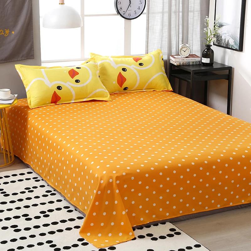 Cartoon Duck Duvet Cover Twin Queen Size, Cute Farmhouse Livestock Yellow Duck Bedding Set for Kids Boy Bedroom Decor 3/4pcs Set