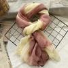 Wool Scarf New Solid Color Handmade Hanging Dye Women's Gradual Change of Color Soft High-end Silk Scarf Travel Photography with Shawl