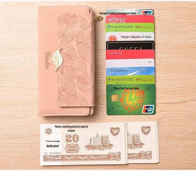 Women's Retro Leaf Clutch Wallet - 2026 Niche Design