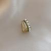 2021 Neues Xiaoshede Song Jia Nanli Gleicher Stil Mode Grüner Diamant Perle Voll Diamant Ohrklemme Weiblich