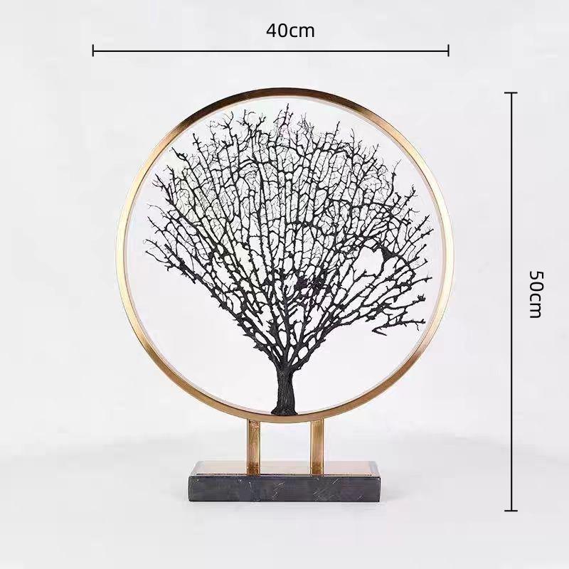 

Металеві вироби ручної роботи Штучні рослини Статуетка стовбура дерева Гілка Декоративні фігурки Геометричне кільце Аксесуари для прикраси дому