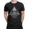 Humor Cthulhu Horror of R'Lyeh T-Shirts for Men O Neck Cotton T Shirt  Short Sleeve Tees Graphic Printed Clothing