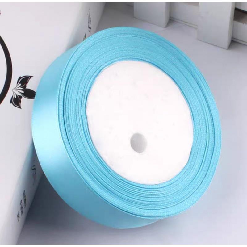 2.5cm Satin Floral Silk Ribbon Headband, Gift & Cake DIY, 25mm Polyester Craft Webbing
