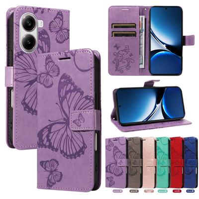 Big Butterfly Leather Case On For Xiaomi Poco X7 Pro X6 X5 X4 X3 X3 Pro X4 GT X3 NFC Flip Wallet Card Slots Book Cover