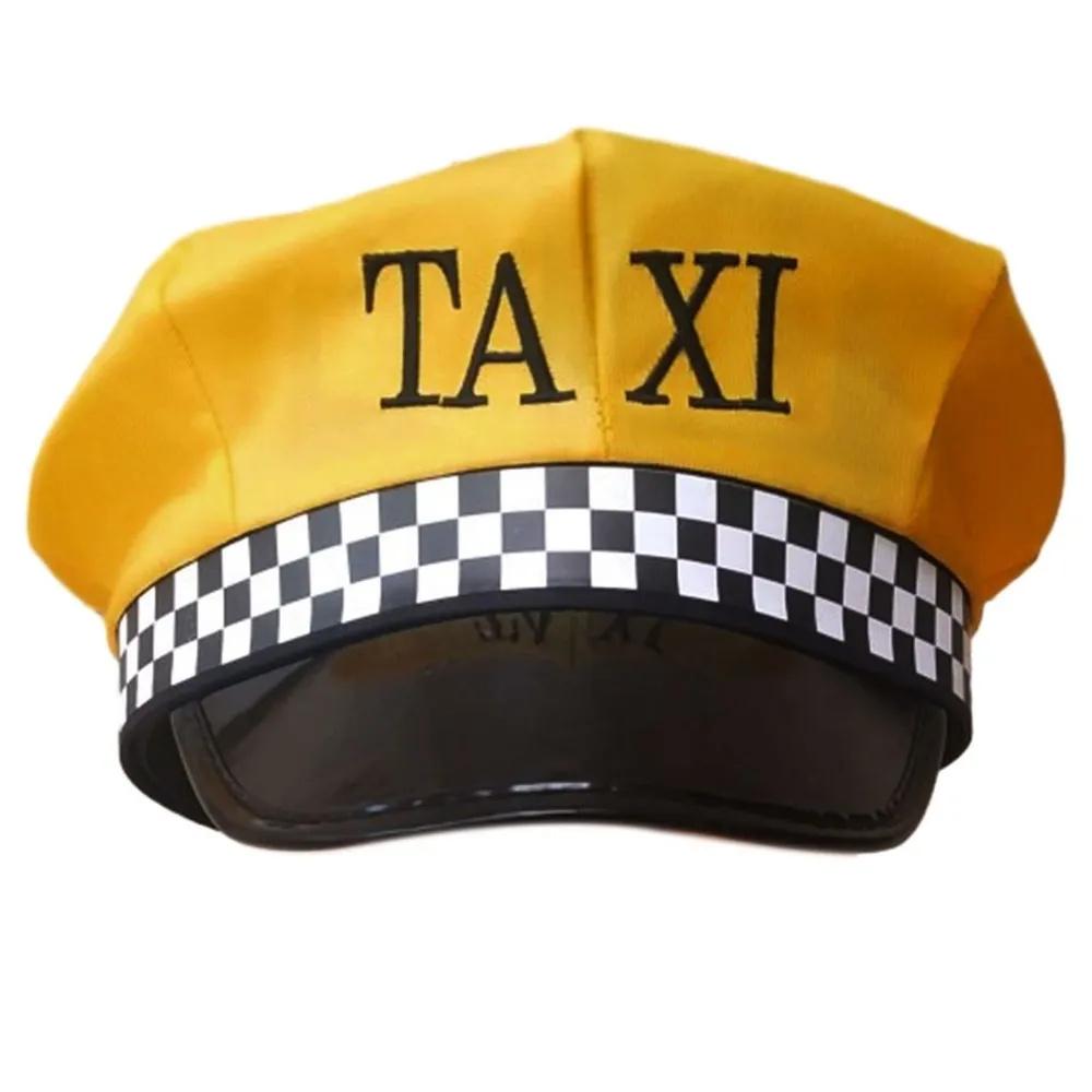 

Yellow Uniform Cap With Embroidered TAXI Driver Hat