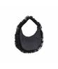 Lesportsac Black Lace Ruffle Zip Hobo Bag [1843.Ld63]