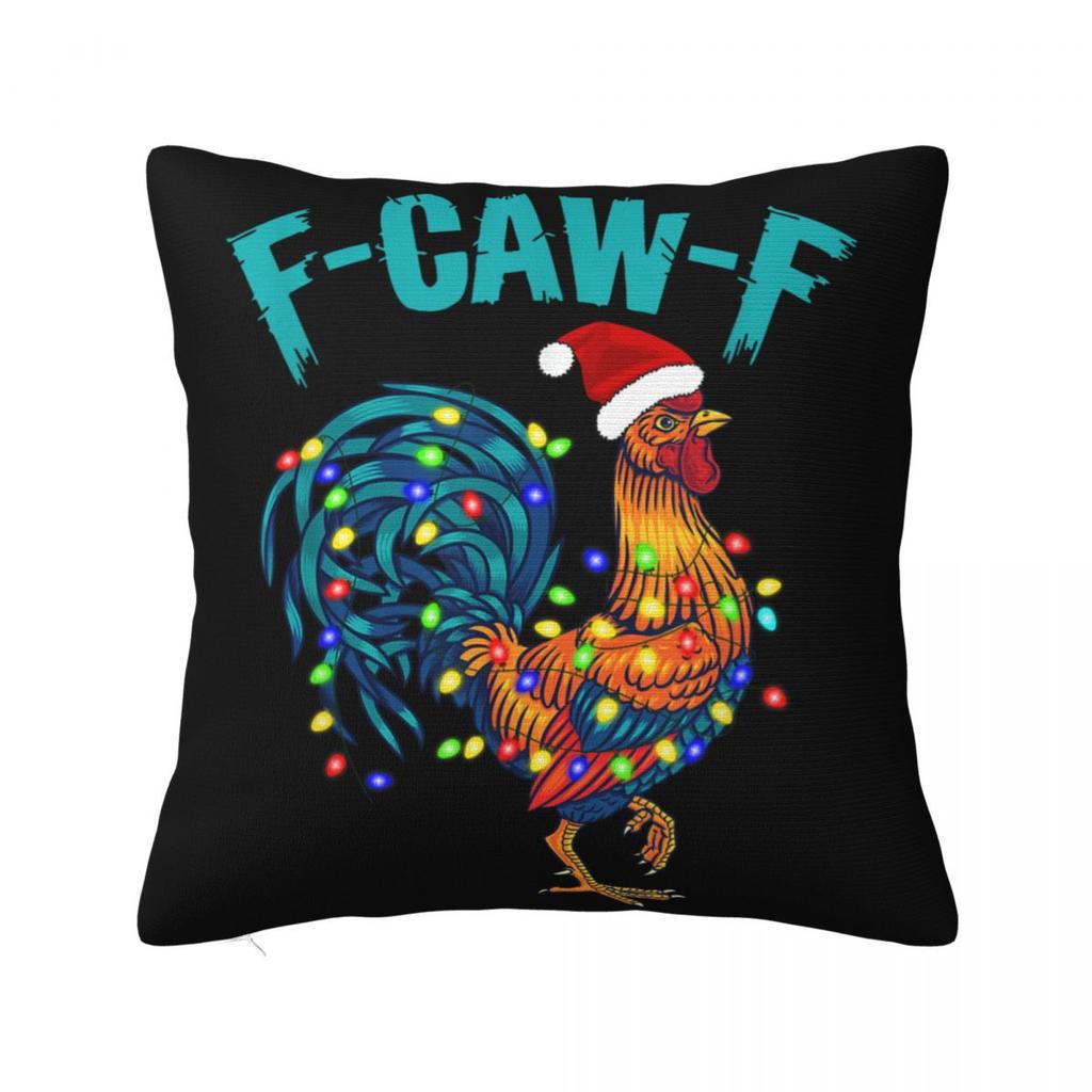 Christmas FCawF Rooster Pillow Case Cushion Cover Soft Printed Pillow Cover Novelty Pillowcases For Sofa Car Home Decor