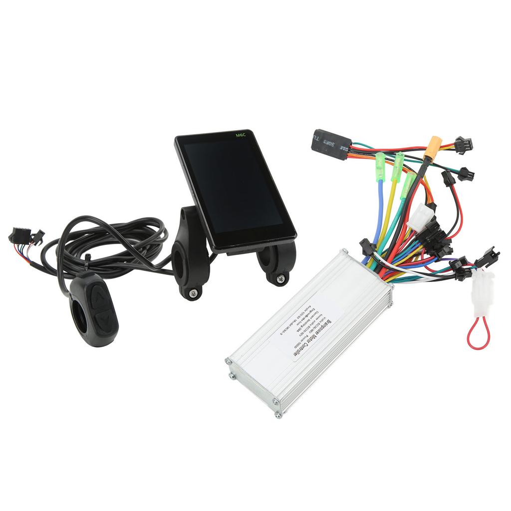 Electric Bike Brushless Controller M6C LCD Display 3648V 500W ABS Aluminum Alloy Electric Bike