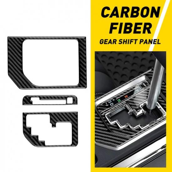 For Toyota Tundra 2014- Carbon Fiber Interior Gear Shift Panel Cover 3-In-1
